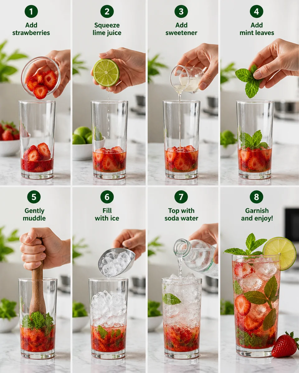 Virgin Strawberry Mojito