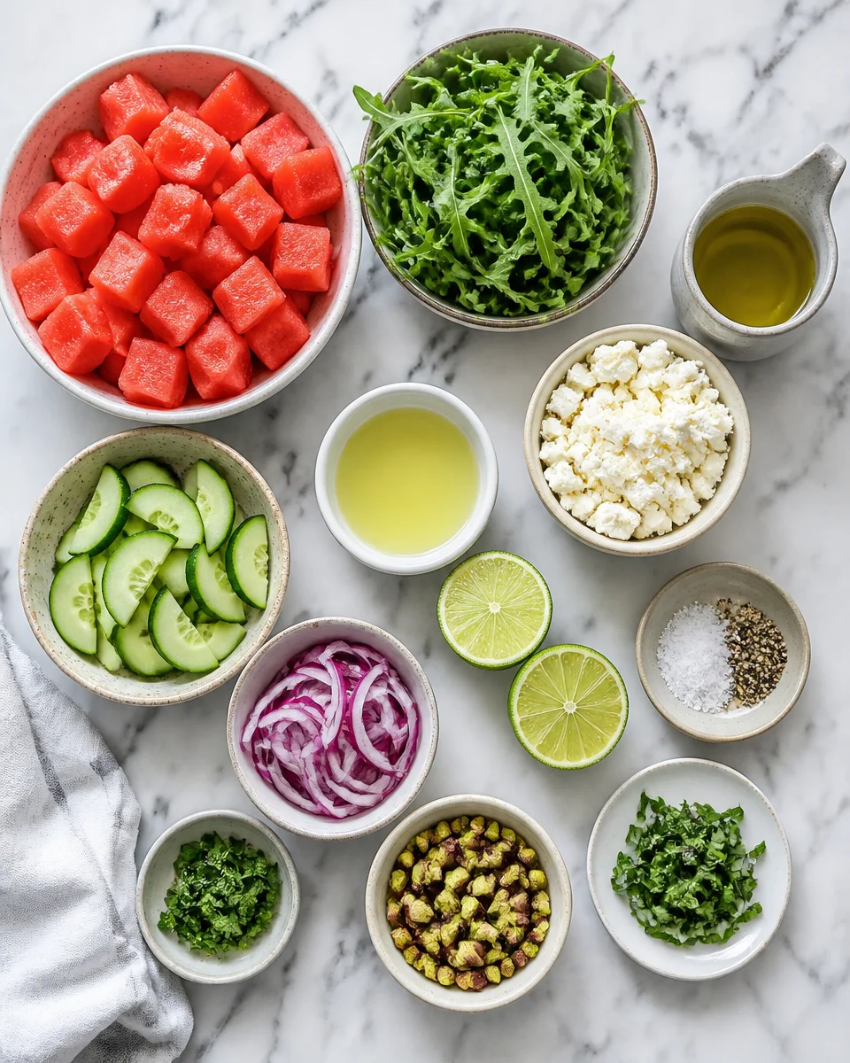 Watermelon Arugula Salad with Feta