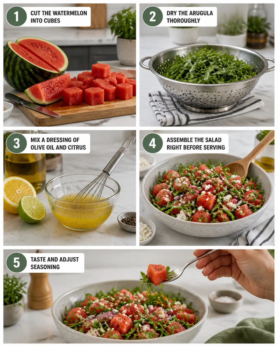 Watermelon Arugula Salad with Feta