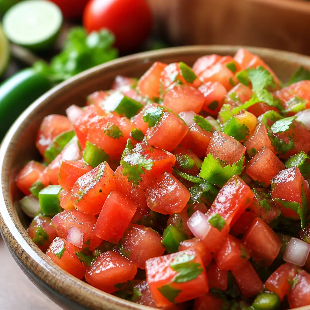 Fresh ingredients for Authentic Pico de Gallo from Scratch, including tomatoes, onion, cilantro, and jalapeños.