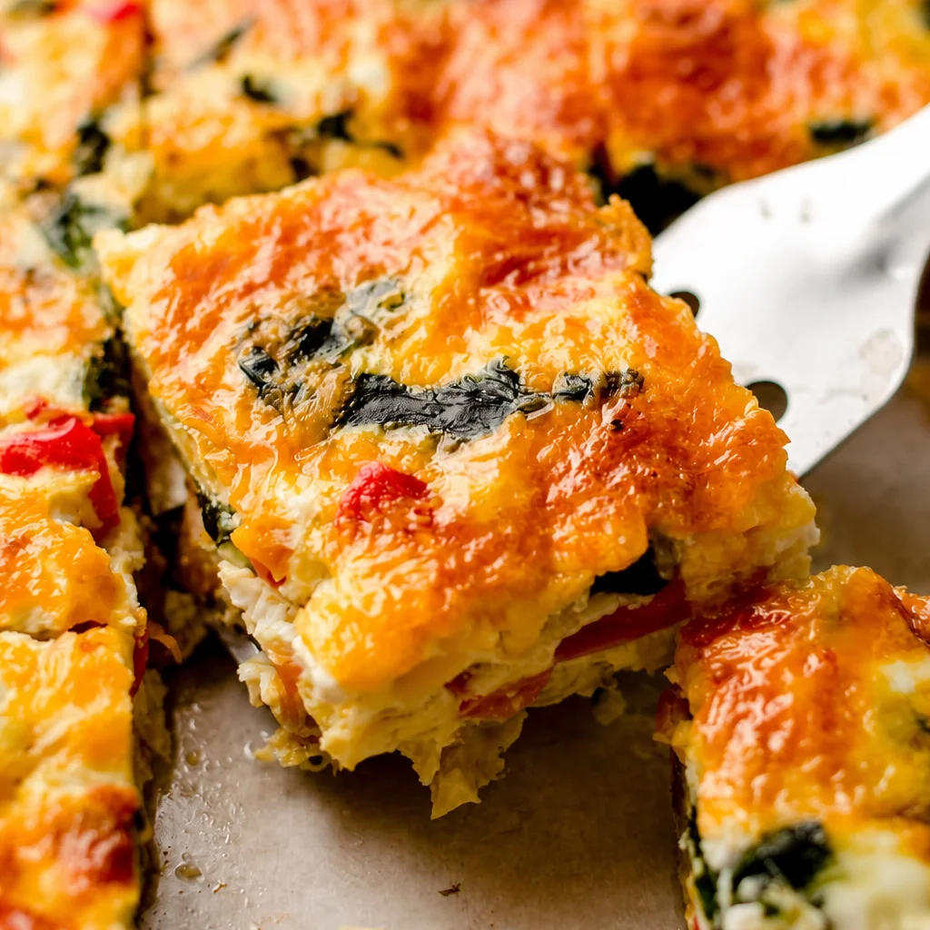 Delicious Christmas Morning Breakfast Casserole made ahead with eggs, sausage, and cheese.