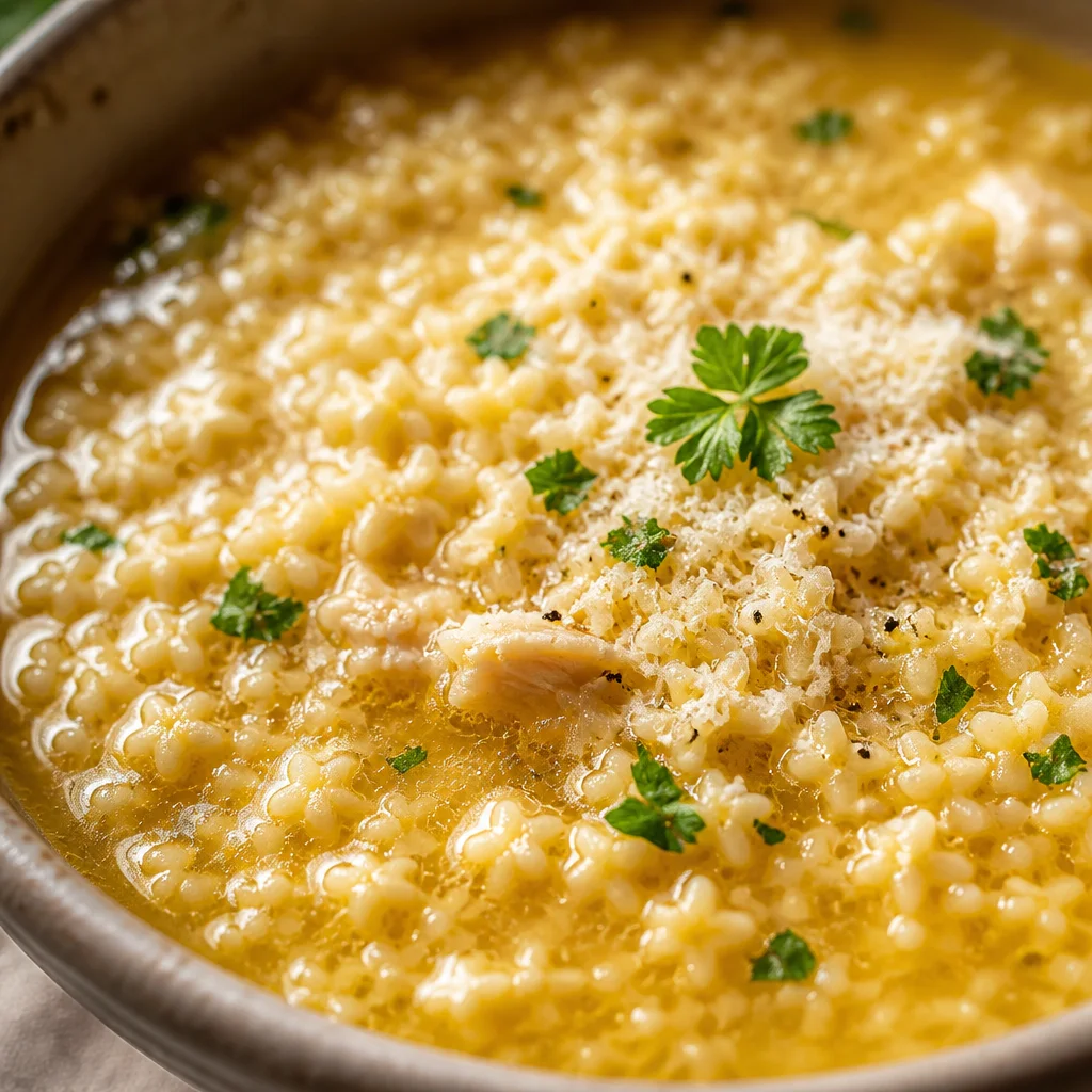 Bowl of Pastina Comfort Soup with tiny pasta and vegetables, a classic Italian dish.