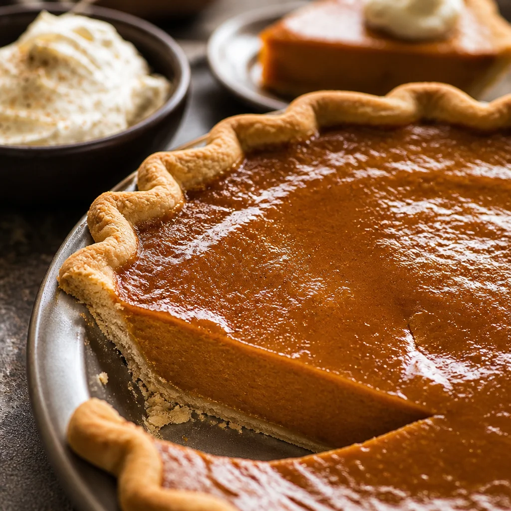 Delicious homemade pumpkin pie from scratch made with fresh pumpkin and without canned ingredients.
