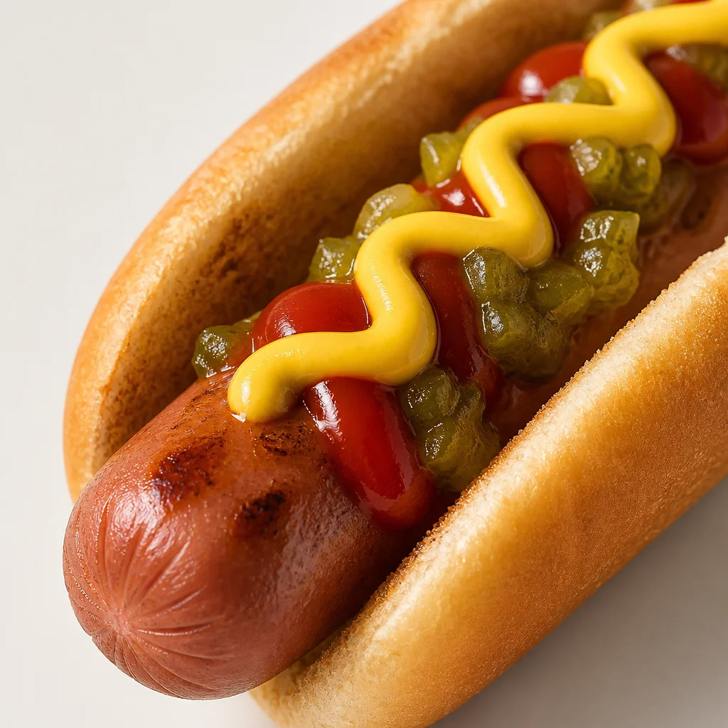 Grilled SPAM Dogs with toppings served in a bun