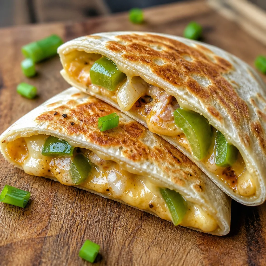 Delicious Waffle Maker Quesadillas ready to serve with a side of sour cream.