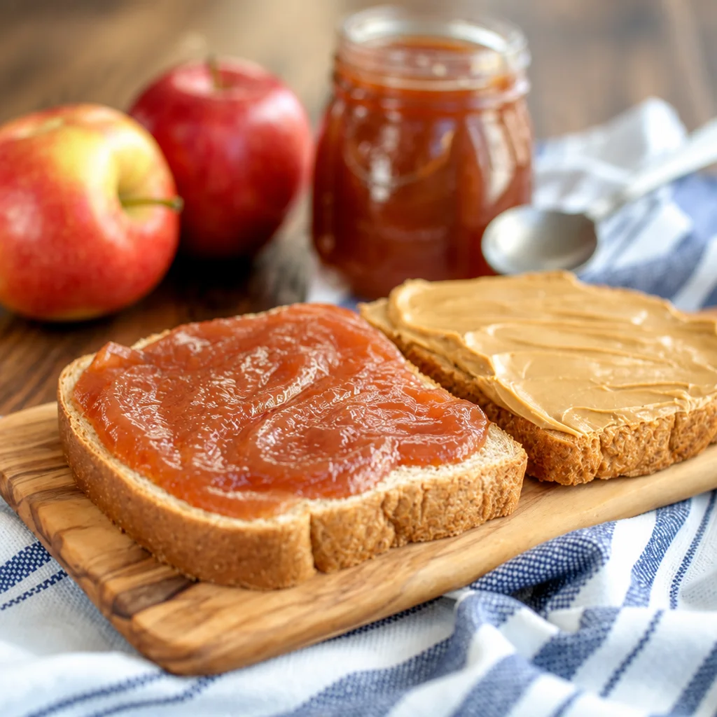 Homemade apple butter made in a slow cooker with fresh apples and spices.