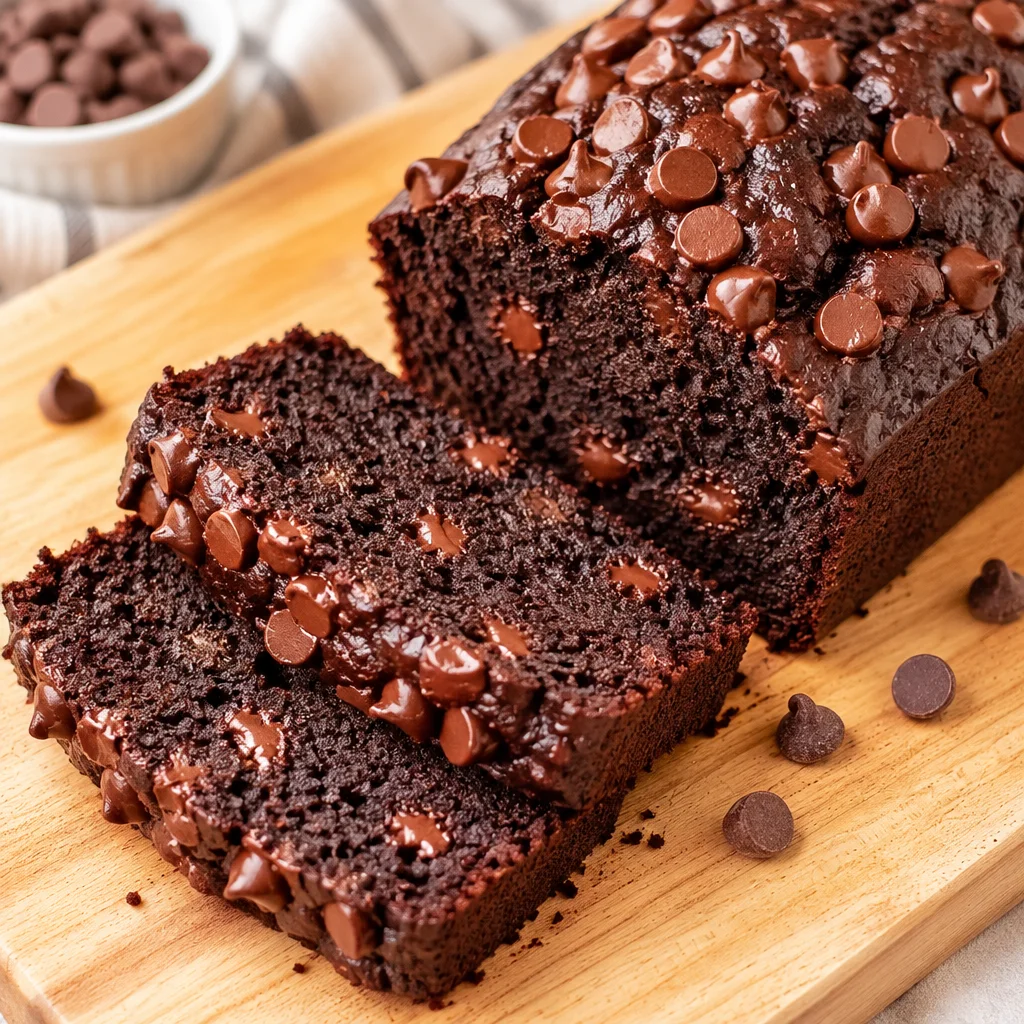 Deliciously moist Chocolate Bread - quick recipe for a sweet chocolate loaf.
