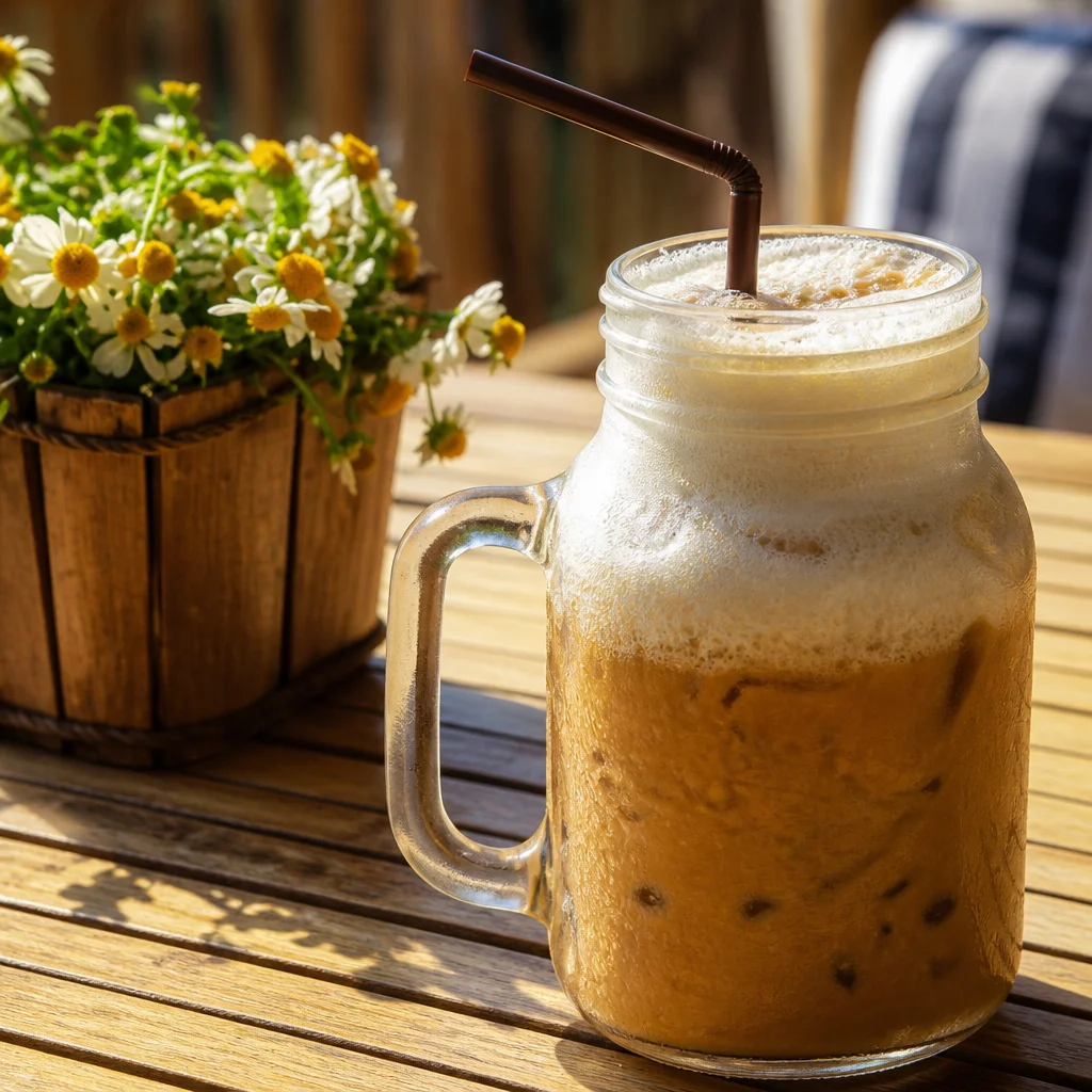 Barista-style iced coffee recipes made at home with unique flavors and techniques.