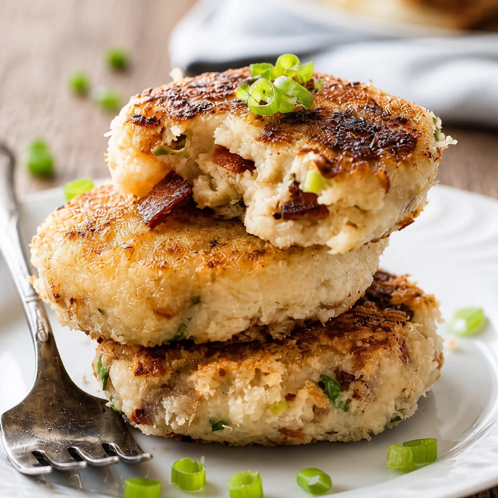 Delicious homemade potato cakes with crispy exterior and fluffy interior.