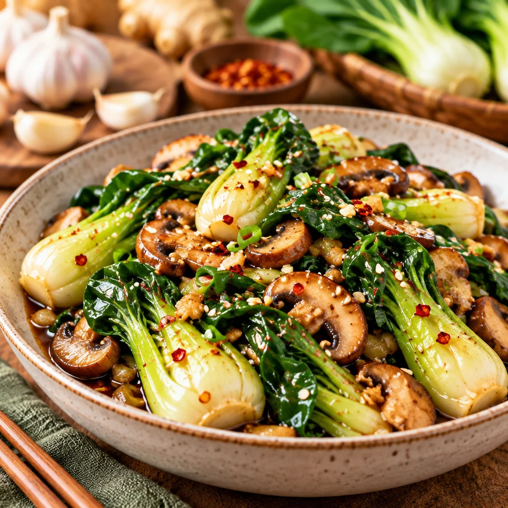 Savory Bok Choy and Mushroom Stir-Fry