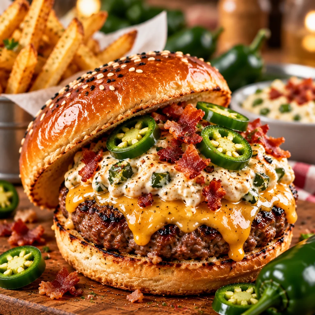 Ultimate Jalapeño Popper Cheeseburger Recipe