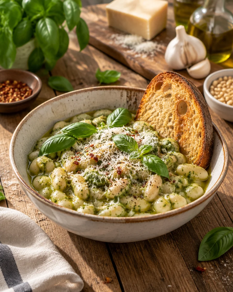 pesto beans