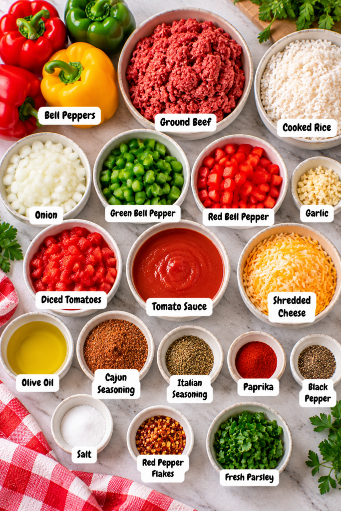 Cajun-Style Stuffed Bell Peppers
