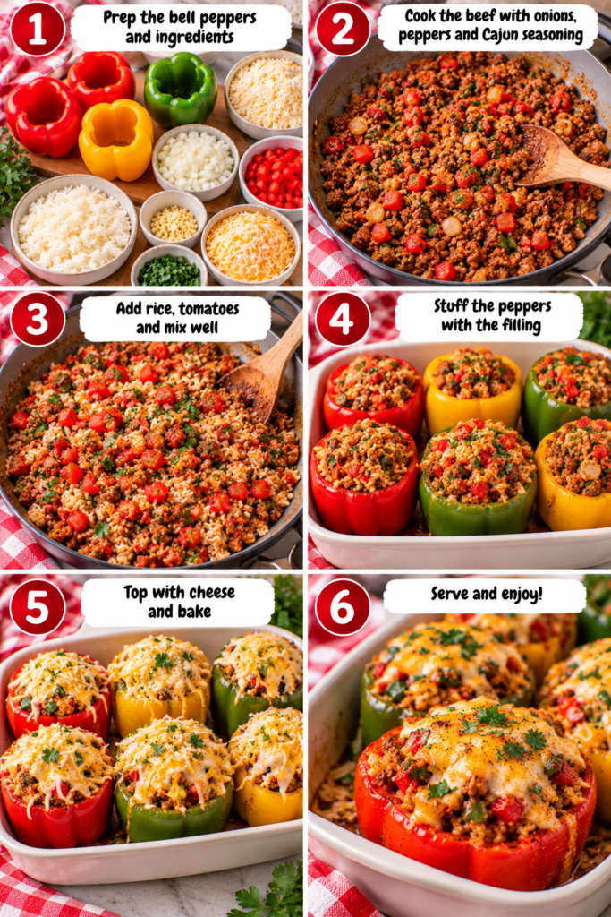 Cajun-Style Stuffed Bell Peppers