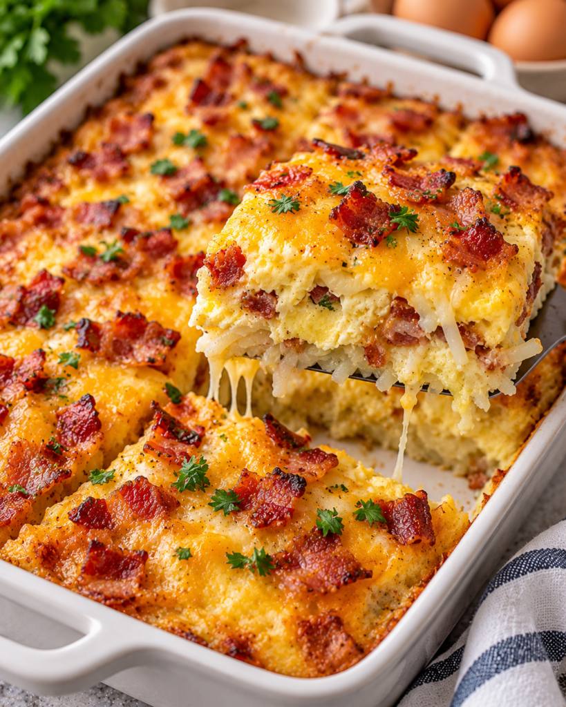 Bacon Egg and Hash Brown Casserole