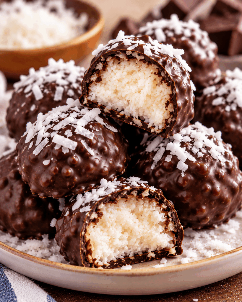 Dark Chocolate Coconut Candy Bites