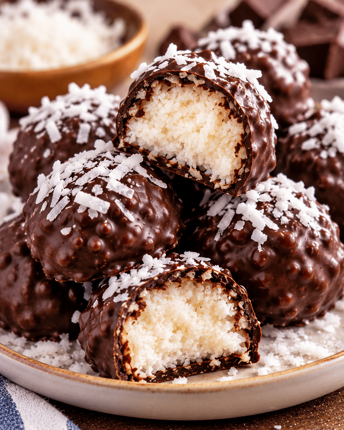Dark Chocolate Coconut Candy Bites