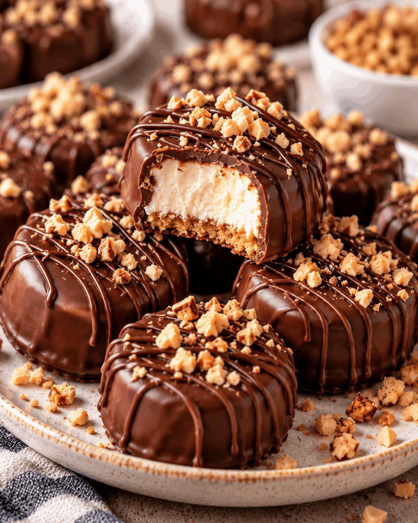 Chocolate-Covered Cheesecake Bites