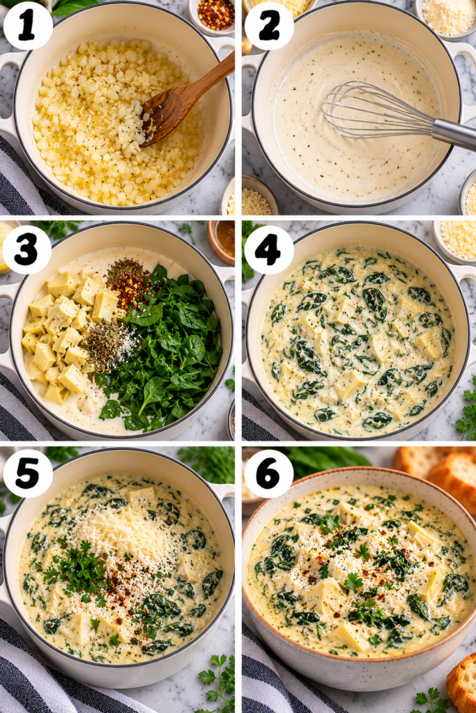 Creamy Spinach Artichoke Soup