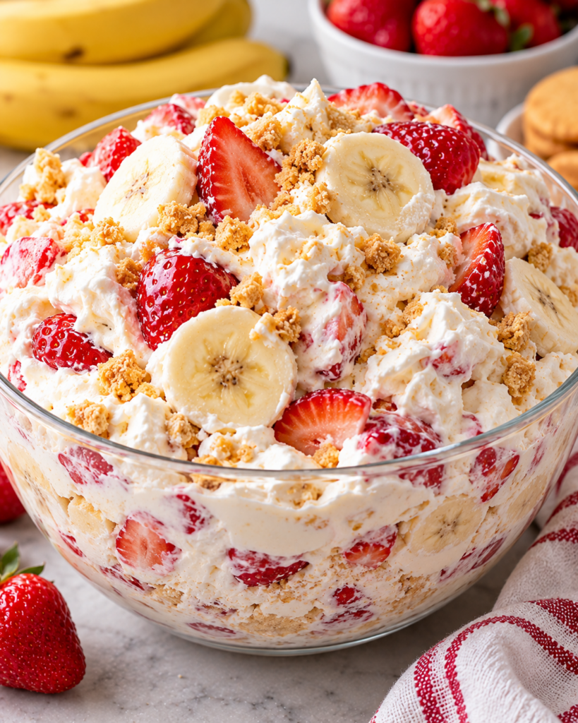 Strawberry Banana Cheesecake Salad