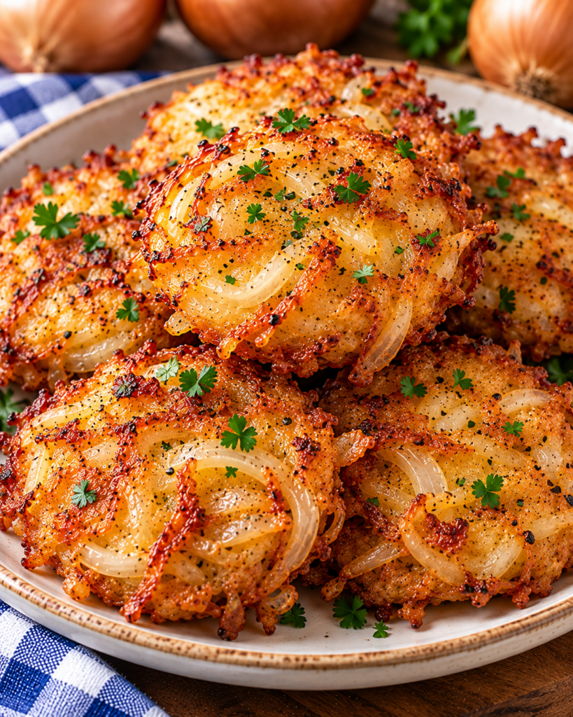 Crispy Amish Onion Patties