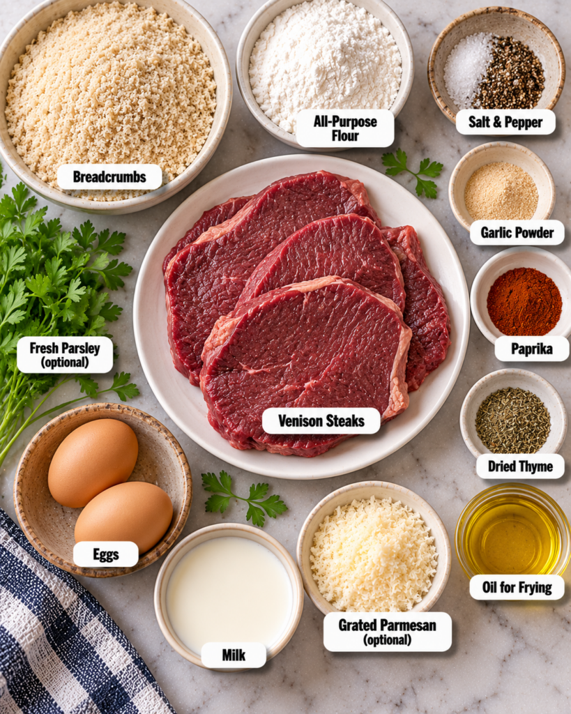Crispy Breaded Venison Steak Recipe