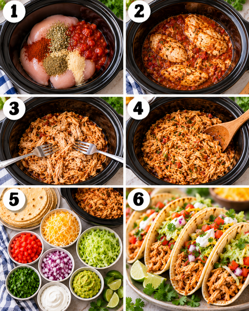 Easy Crockpot Chicken Tacos