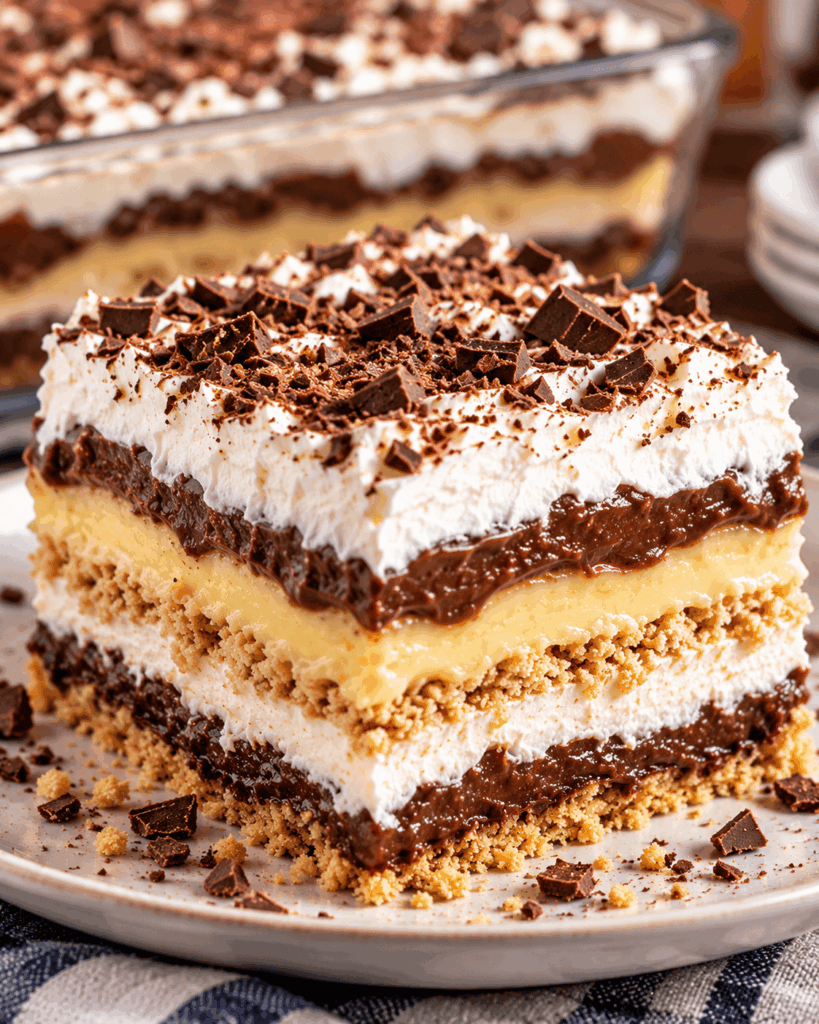 Vintage Six-Layer Pudding Dessert