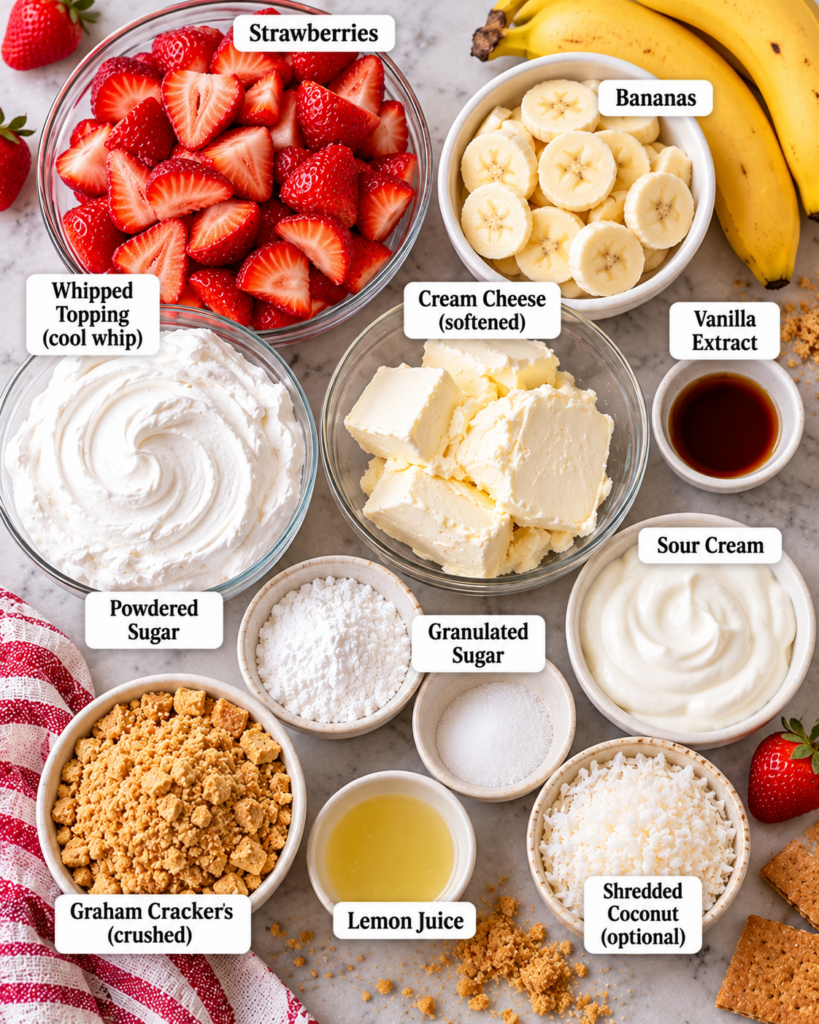 Strawberry Banana Cheesecake Salad