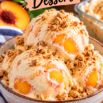 Easy Peach Ice Cream Dessert