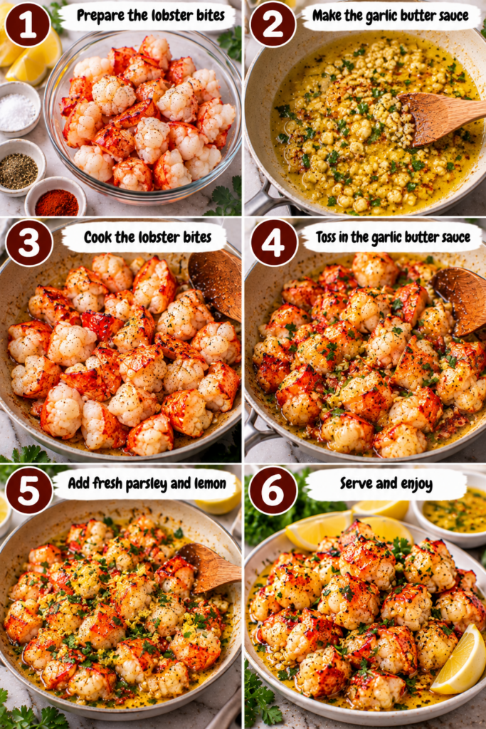 Lobster Bites with Garlic Butter Sauce