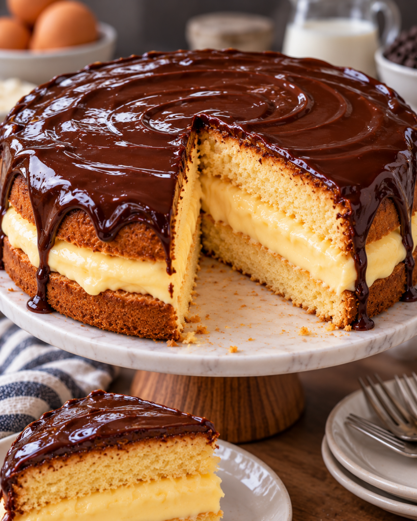 Homemade Boston Cream Pie Recipe