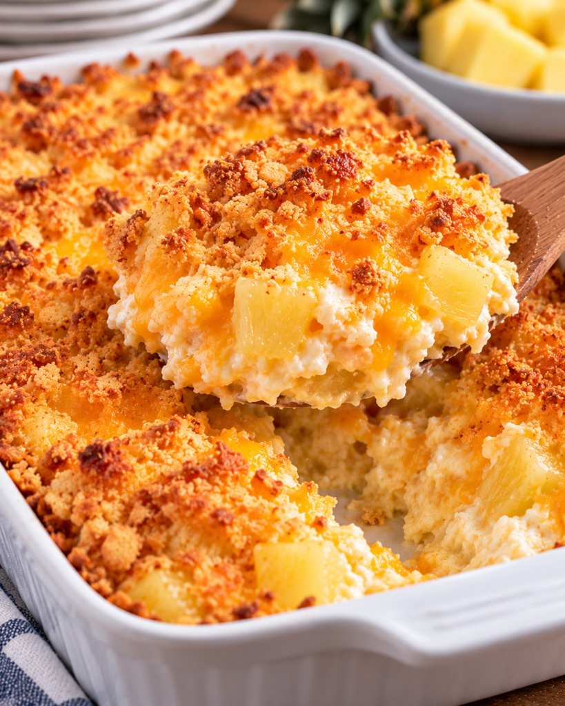 Southern Pineapple Cheese Casserole