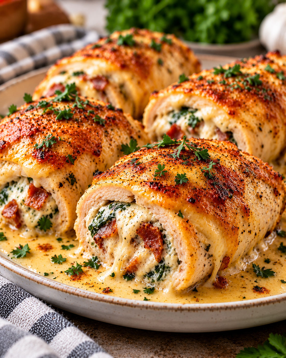 Mama’s Cheesy Chicken Roll-Ups