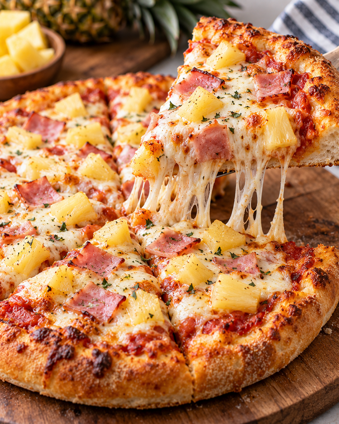 Homemade Hawaiian Pizza Recipe