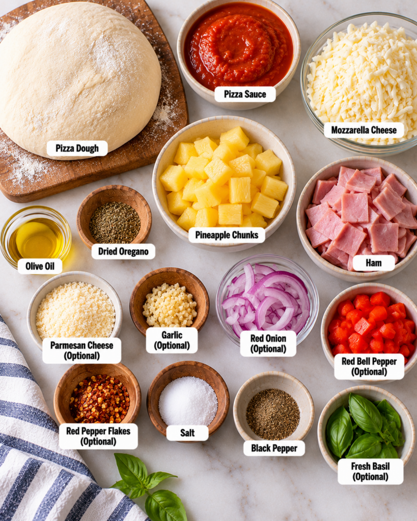 Homemade Hawaiian Pizza Recipe