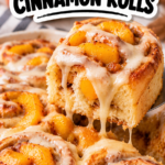 Homemade Peach Cinnamon Rolls