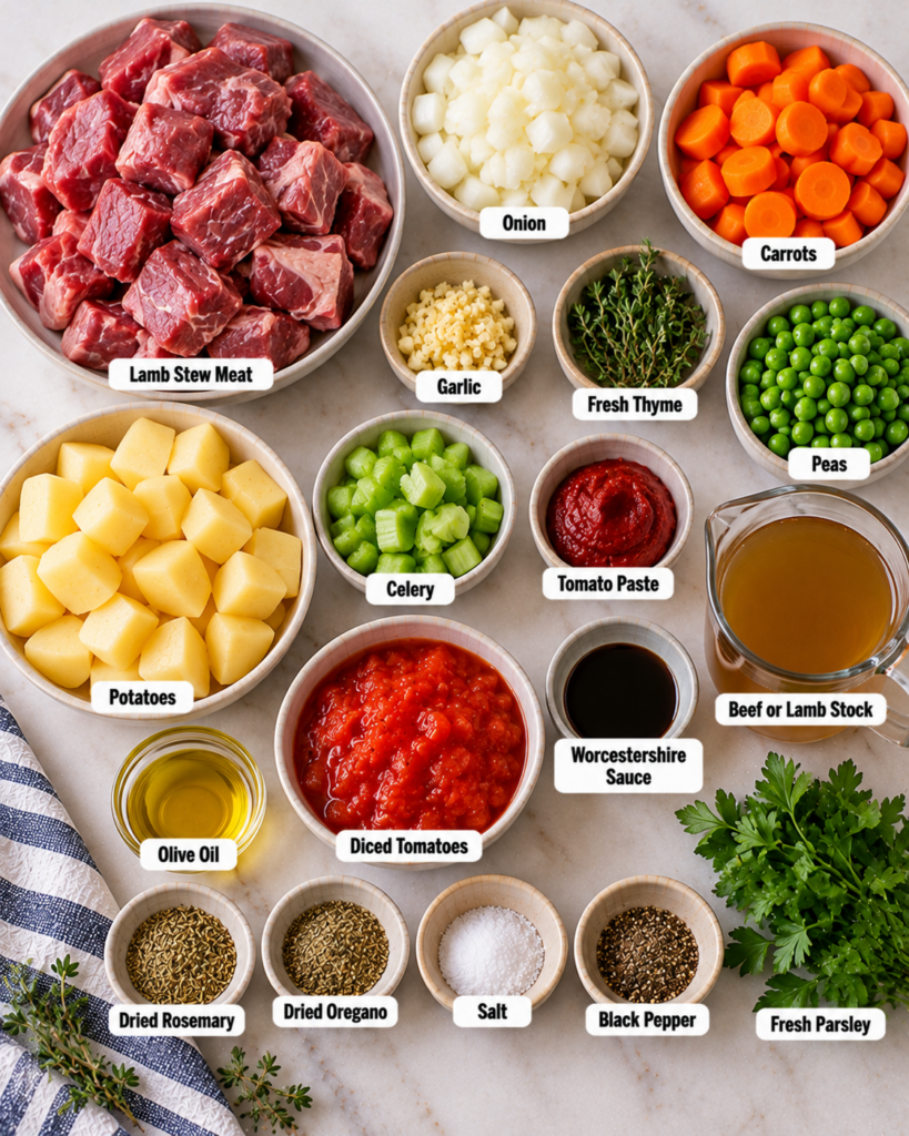 Spring Lamb Stew Casserole