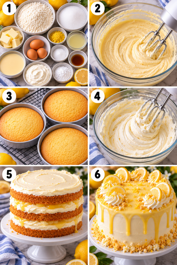 Lemon Condensed Milk Drizzle Cake