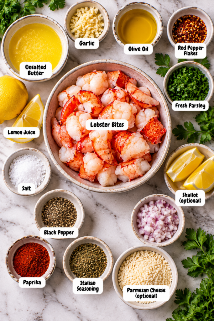 Lobster Bites with Garlic Butter Sauce