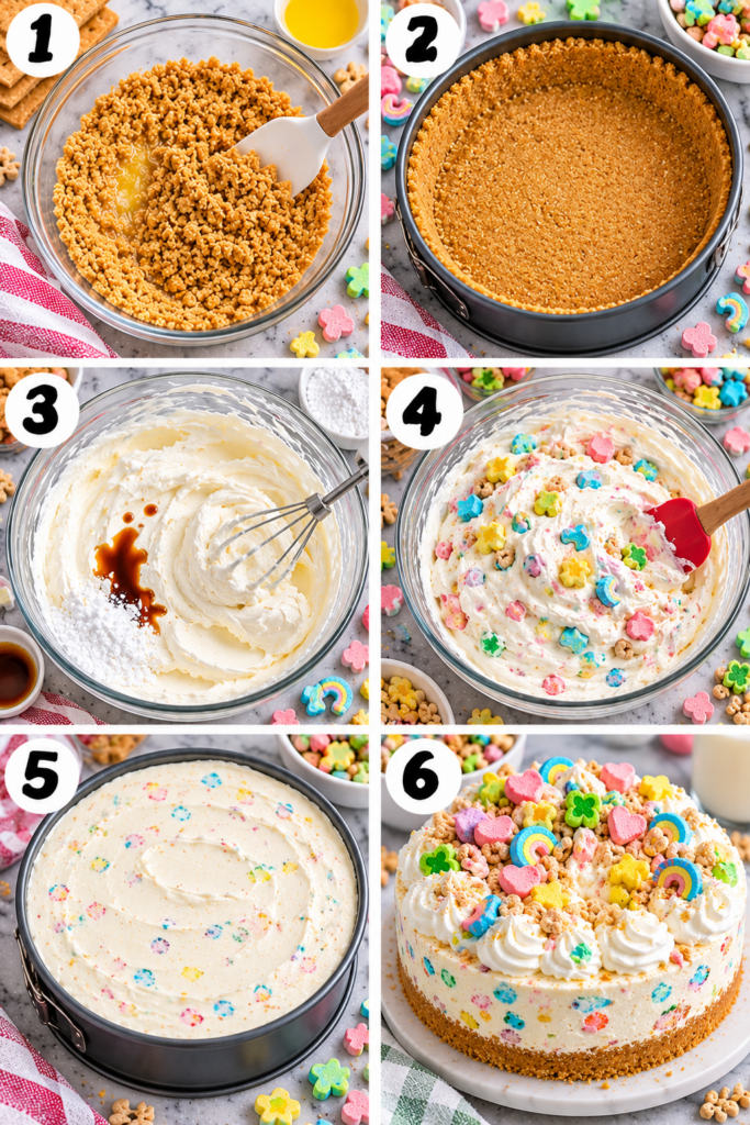 No-Bake Lucky Charms Cheesecake