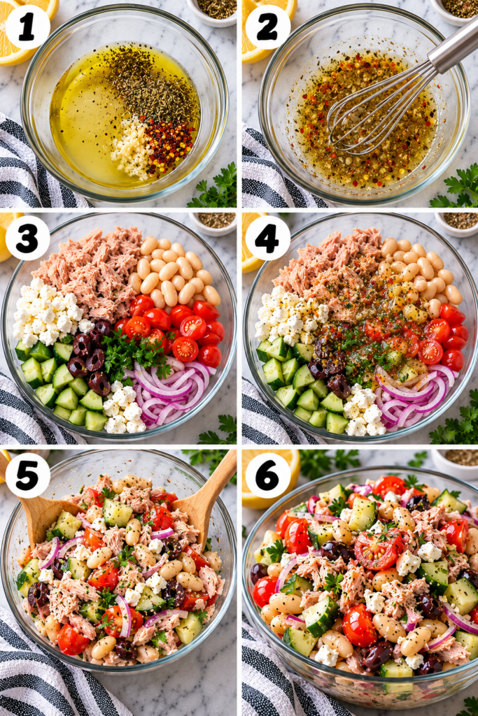 Mediterranean Tuna White Bean Salad