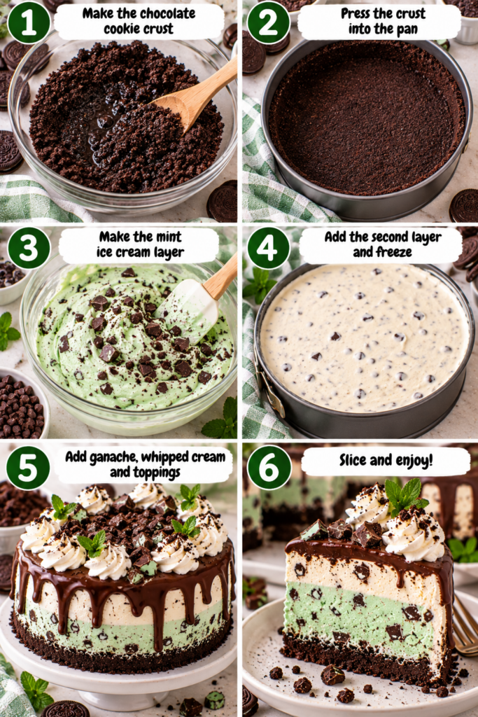 Mint Chocolate Chip Ice Cream Cake
