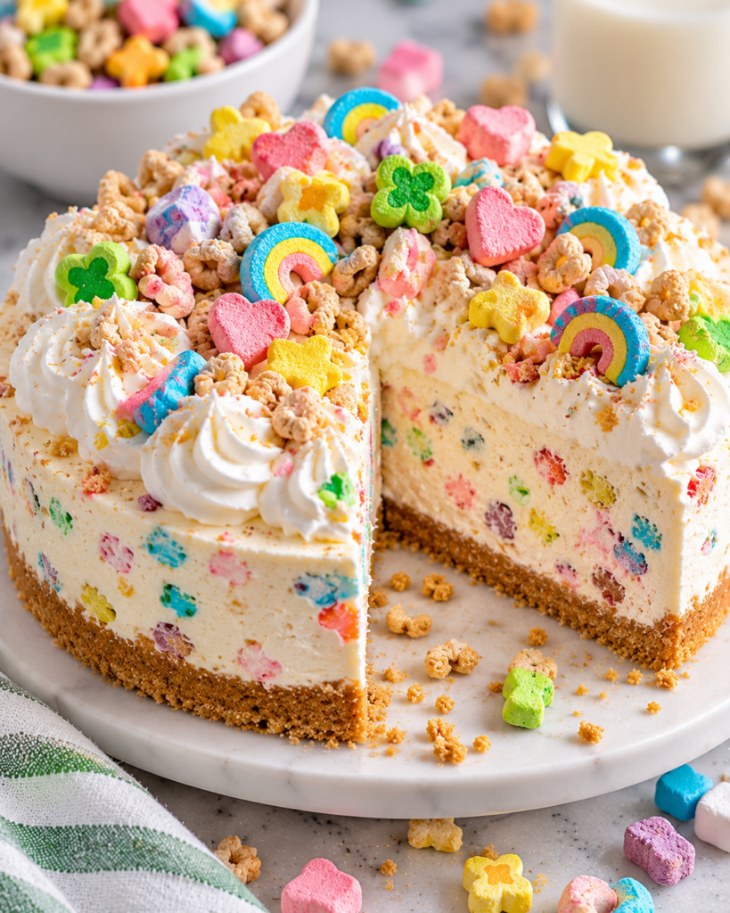 No-Bake Lucky Charms Cheesecake