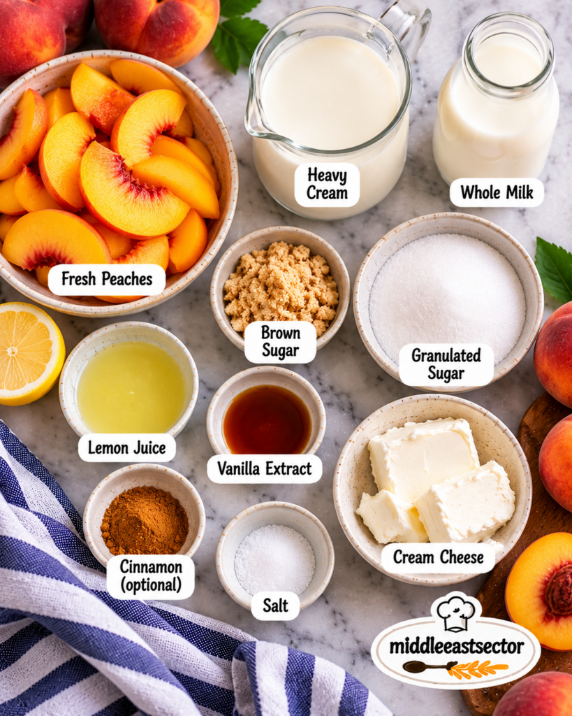 Easy Peach Ice Cream Dessert