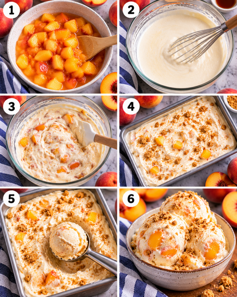 Easy Peach Ice Cream Dessert
