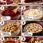 Red Velvet Cookie Dough Cheesecake