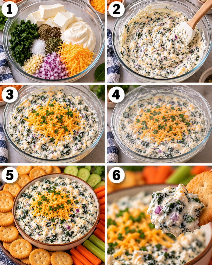 Claassic Cold Spinach Dip Recipe