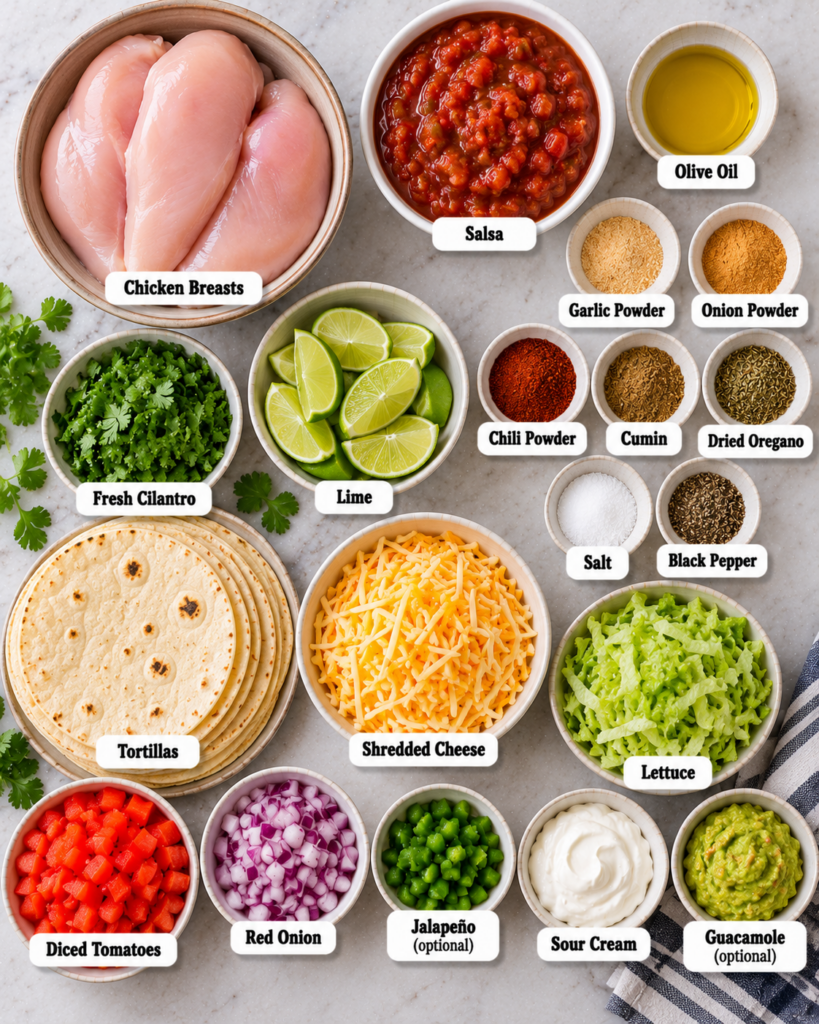 Easy Crockpot Chicken Tacos