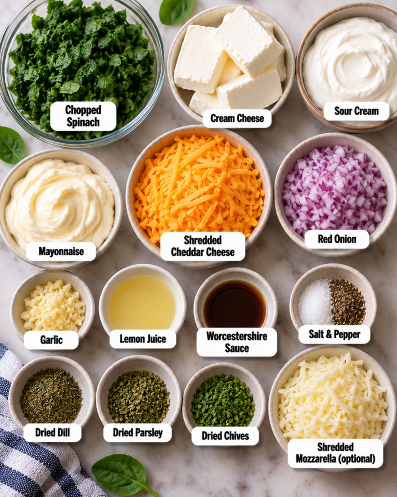 Claassic Cold Spinach Dip Recipe